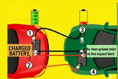 Car jump-start connection guide by Futura Tech Service, authorized battery dealer in Kochi. Car jump-start connection guide by Futura Tech Service, authorized battery dealer in Kochi.